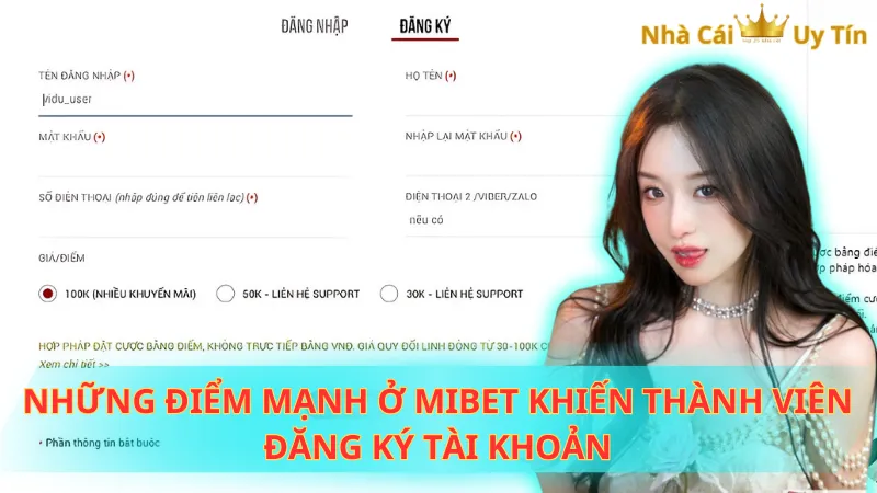 Những điểm mạnh ở Mibet khiến thành viên đăng ký tài khoản