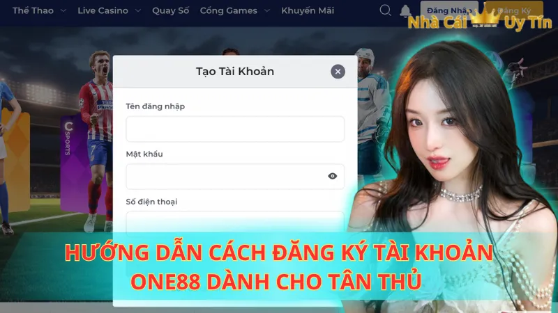 Hướng dẫn cách đăng ký tài khoản One88 dành cho tân thủ 