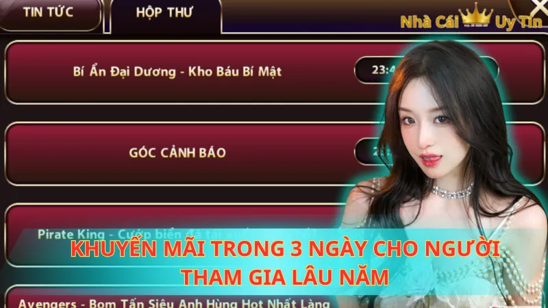 Khuyến mãi trong 3 ngày cho người tham gia lâu năm