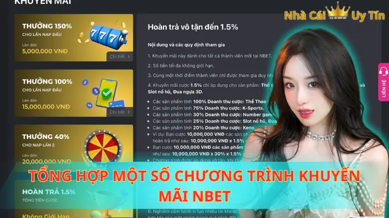 Tổng hợp một số chương trình khuyến mãi NBet