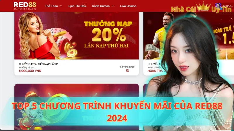 Top 5 chương trình khuyến mãi của Red88 2025